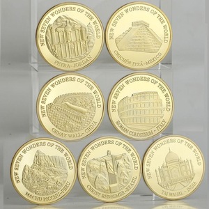Médaille Souvenir Personnalisée des Monuments Mondiaux avec 21 Ans de Service OEM, Charme Décoratif des 7 Wonders, Souvenir de Voyage - Product Image 2