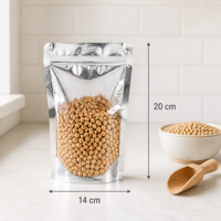 Sachet Doypack imprimé en héliogravure de qualité alimentaire avec fenêtre et fermeture éclair pour noix de cajou et amandes, directement de l'usine