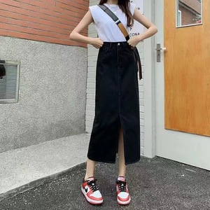 2026 Women Jeans <b>Skirt</b> High Quality Denim <b>Skirt</b> Sexy High Waist Slimming Explosive Slit <b>Wrap</b> Hip Midi Jeans <b>Skirt</b> - Product Image 5