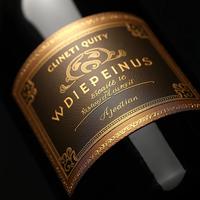 Étiquette de vin rouge Concave Convexe Logo Coloré Whisky En Relief Marque Réfractif Auto-Adhésif Feuille D'aluminium Autocollant 3 Diamètre