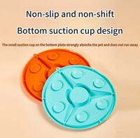 Gamelle anti-glouton en silicone pour chien, pliable, avec ventouse, écologique, étanche, pour voyage, favorise la digestion, pour aliments humides et croquettes, chats et chiens