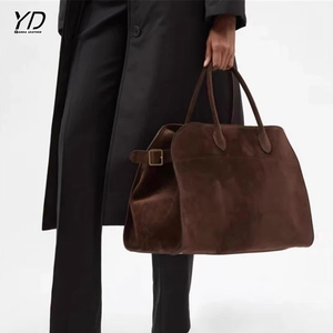 Túi xách nữ thời trang mùa thu đông, kiểu dáng thiết kế sang trọng, chất liệu da lộn màu nâu, túi đeo vai - Product Image 1