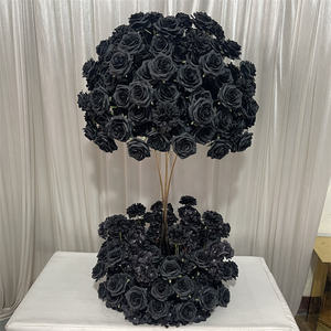 Anillos de Flores Artificiales de Seda de Alta Gama GreenLife, Color Negro, para Decoración de Candelabros y Arreglos Florales de Mesa para Bodas - Product Image 5