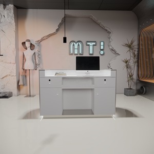 Stainless Steel bar Shop <b>Small</b> Cash Register Reception <b>Desk</b> Simple Barbershop Beauty Salon Front <b>Desk</b> - Product Image 4