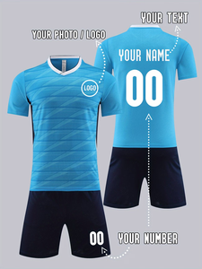 Conjunto de Uniforme de <span class=keywords><strong>Fútbol</strong></span> Personalizado con Sublimación, Transpirable, para Verano, MOQ Bajo, Venta al Por Mayor <span class=keywords><strong>Directa</strong></span> de Fábrica para Equipos - Product Image 1