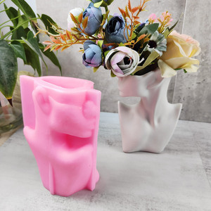 Nordic Ins Stijl Vaas Molde De Silicona Para Concreto Yeso Diy Menselijke Bloempot Vaas Siliconen Mal Voor Gipshars Keramiek - Product Image 2