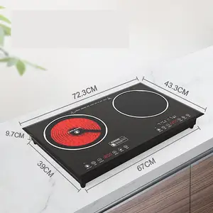 China high quality 2 burners Infrared Induction cooking