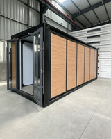 Maison conteneur maritime modifiée de 20 pieds, villa modulaire préfabriquée de luxe moderne, espace de vie mobile 	 Maison mobile pliable
