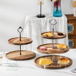 Soporte para cupcakes para 24 cupcakes, bandeja para servir escalonada de madera, bandeja decorativa para servir en la cocina, bandeja para postres - Product Image 2