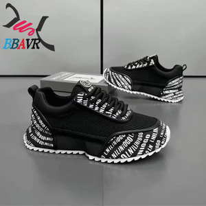 Zapatillas deportivas casuales de verano para hombre de European Station, transpirables, de malla, con letras impresas, estilo Cyber Celebrity, con cordones, de EVA - Product Image 1