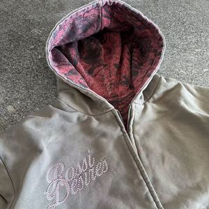 Groothandel Custom Omkeerbare Hoodie Fabrikant Hoge Kwaliteit Zwaargewicht 450gsm Ritssluiting Dubbelzijdige Thermiek Jassen Voor Mannen - Product Image 4