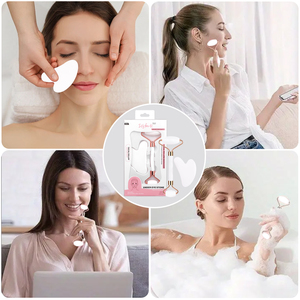 Juego de Rodillo Facial y <span class=keywords><strong>Gua</strong></span> <span class=keywords><strong>Sha</strong></span> de <span class=keywords><strong>Cuarzo</strong></span> <span class=keywords><strong>Rosa</strong></span> Genuino OEM ODM para Lifting Facial y Reafirmación de la Piel, Uso Doméstico, Regalo para Hombres y Mujeres - Product Image 5