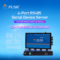 Servidor Serial USRIOT USR-N540 H7 Versión 4 Puertos, Convertidor RS485 a TCP Ethernet, Control de Flujo RTS/CTS, DC 9-36V, 2 Años de Garantía