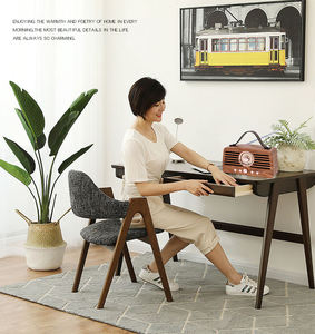 NR4013 ลำโพงไม้แบบพกพาสไตล์เรโทร วิทยุ FM พร้อมเสาอากาศ แบตเตอรี่แบบชาร์จไฟได้ อุปกรณ์เสียงไร้สาย - Product Image 5