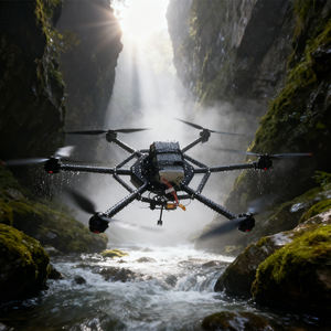 Drone pulvérisateur multifonction FPV de 15 pouces, 6 axes, fibre de carbone, 130 km/h, portée de 20 km, levage lourd, batterie 8S, UAV cinématique de haute qualité - Product Image 1