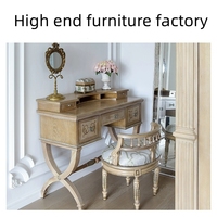 Mobilier français haut de gamme en bois massif pour chambre à coucher coiffeuse villa hôtel personnalisable