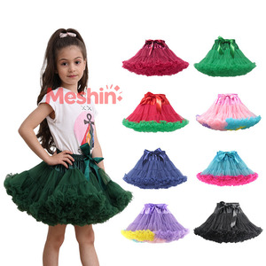 MS Fashion Girls Tutu Super Fluffy Petticoat Princess Ballet Dance Layer Skirt Kids Christmas Halloween Clothes - Product Image 1