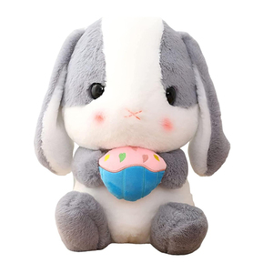 Nuovi Arrivi: Coniglietto di Peluche in Cotone PP Morbido con Carota, Giocattolo Divertente e Carino - Product Image 4