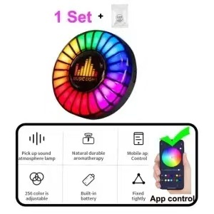 Diffusore d'Aria per Auto Kevanly con LED RGB, Aromaterapia, <span class=keywords><strong>Atmosfera</strong></span> Dinamica, Illuminazione Ritmica, Decorazione Ambientale Multicolore - Product Image 2