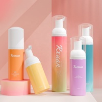 Bouteille à bulles moussantes en plastique personnalisée de 50 ml, bouteille de nettoyant pour le visage de 40 ml, 60 ml, emballage pour soins de la peau de 100 ml, bouteille à pompe à mousse de 80 ml