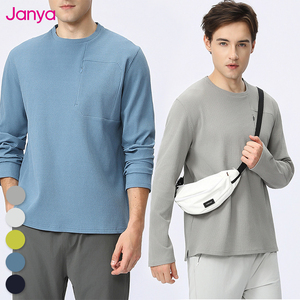 Người đàn ông của thời trang dạo phố TEE lỏng phù hợp với thể thao giản dị thoáng khí dài tay áo T-Shirts 100% polyester tùy chỉnh in ấn logo t Áo sơ mi cho nam giới - Product Image 4