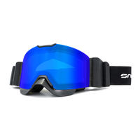 Masque de ski chauffant ultime : lentille cylindrique magnétique, coussinet nasal amovible et sangle réglable pour une performance anti-buée totale