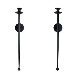 Aplique de Pared de <span class=keywords><strong>Hierro</strong></span> Minimalista Moderno, Portavelas de Metal Negro Mate para Sala de Estar, Dormitorio y Decoración del Hogar, Adorno Colgante de Pared - Product Image 4