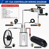 Kit de conversion de vélo électrique avec moteur de moyeu de roue avant 48V 250W, étanche, pour VTT 20 24 26 27.5 28 29 pouces 700C LCD8S