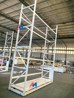 Mobiles Hydroponik-System „Light Duty“ mit 4x32 Anbau-Regalen – Vertikaler Anbautisch, Vertikale Rollbank
