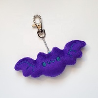 Porte-clés personnalisé en peluche avec Clip, Kawaii, animal, chauve-souris, pour sac