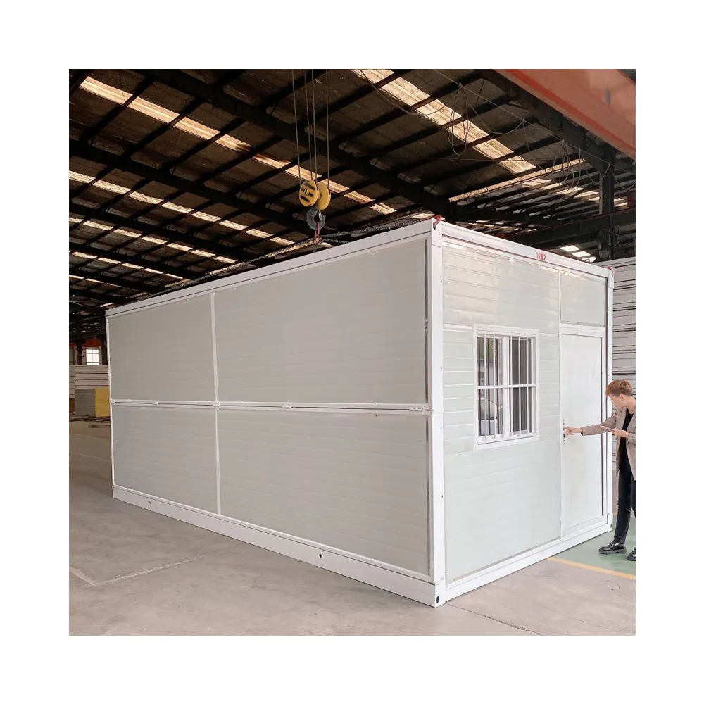 Manufacturer custom low price China prefabricated houses portable expandable folding prefab expandable wall with stairs