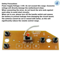 Carte de circuit de télécommande 2.4G quatre voies - Kit de carte mère universelle pour véhicule télécommandé tout-terrain 4x4