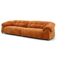 Canapé nuage inclinable haut de gamme une place en tissu chenille, style minimaliste français, pour salon, villa, appartement, confortable et élégant