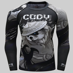 Custom MMA Fightwear abbigliamento sublimazione BJJ Rash Guard maglietta a manica lunga compressione maglietta da allenamento per MMABoxingJiu-Jitsu - Product Image 4