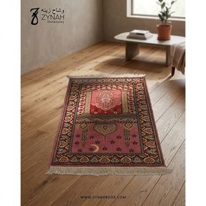 High Demand Luxury Wool Modern Washable Anti-Slip Handmade Floral Square High Pile Reversible Prayer Carpet Islamic Rug Camping - Product Image 3