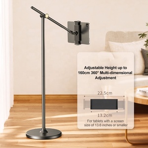 SMONAMA Universal ajustable tableta teléfono soporte de suelo giratorio Metal soporte de teléfono móvil para transmisión en vivo cama perezosa nuevo - Product Image 5