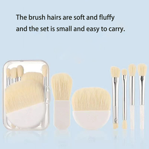 New Arrival 6Pcs Màu Hồng Trang Điểm Bàn Chải <span class=keywords><strong>Mini</strong></span> Du Lịch Dễ Thương Trang Điểm Bàn Chải Thiết Lập Eyeshadow Lip Powder Bàn Chải - Product Image 3