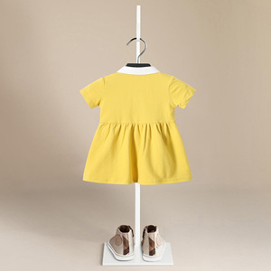 BEMIDJI Robe d'été décontractée pour filles, en coton imprimé, à boutons, style <span class=keywords><strong>princesse</strong></span>, élégante, style preppy, unie, longueur genou - Product Image 2