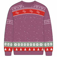 Pull en tricot à motif de Noël, pull décontracté pour homme, chaud, légèrement extensible, col rond, pour homme, automne-hiver