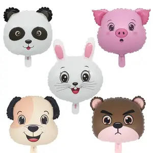 18 Inch Foil Helium Balloon for Kids Birthday Party Decoration New Animal Head Foil Balloon Rabbit Dog Pig Panda