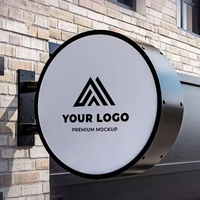 Boîte à lumière lumineuse personnalisée pour publicité extérieure, enseigne suspendue double face en acrylique, enseigne de magasin pour entreprise