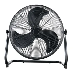 220v 12" 14" 16" 18" 20" CE CB ROHS industrial low noise portable all metal big 3 Speed air flow High Velocity Floor Fan