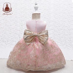 Yoliyolei-vestidos florales para bebés Y niñas De 6 a 9 meses, Ropa De niños Y niñas De satén Formal De Pascua, venta Al Por Mayor - Product Image 2