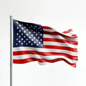 Flagnshow高端印花3x5英尺90x150cm美国国家飞行美国国旗100% 聚酯美国