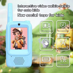 Walkie Talkies con Video para Niños, Video <span class=keywords><strong>Chat</strong></span> en Tiempo Real, Juguetes para Interiores y Exteriores para Juegos Familiares, Regalos Perfectos de Navidad para Niños y Niñas - Product Image 1