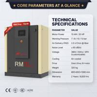 Compresseur d'air à vis rotatif Ingersoll Rand RM15ne 15 kW 20 CV Nextgen Premium Efficiency VSD+