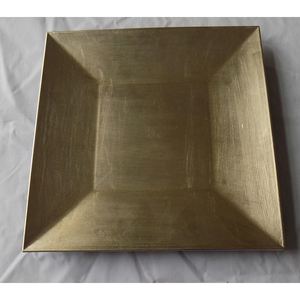 PIATTA DECORATIVA IN ORO 33X33CM - Product Image 1