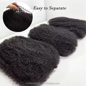 Extensioni Afro Kinky Twist Facili da Separare, Migliori Capelli Umani, 10-20 Pollici, Colore 1b, 50g/confezione, Super Double Drawn, Doppia Trama - Product Image 2