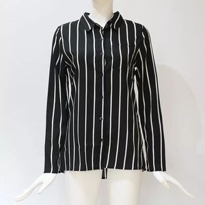 Camicetta a Righe con Stampa in 6 Colori, Taglie S-2XL, con Tasche e Bottoni, Maniche Lunghe, Top Sexy per Ufficio e Casual E251322 - Product Image 6