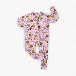 Bebê recém-nascido Cartoon Zipper Romper Custom Impresso Alta Qualidade Bebê Bambu Pijama Personagem Impressão Zipper - Product Image 4